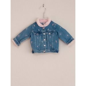 Cowboys & Angels Jean Jacket w Flowers Size 6-9 Months
